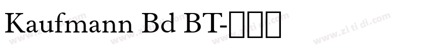 Kaufmann Bd BT字体转换